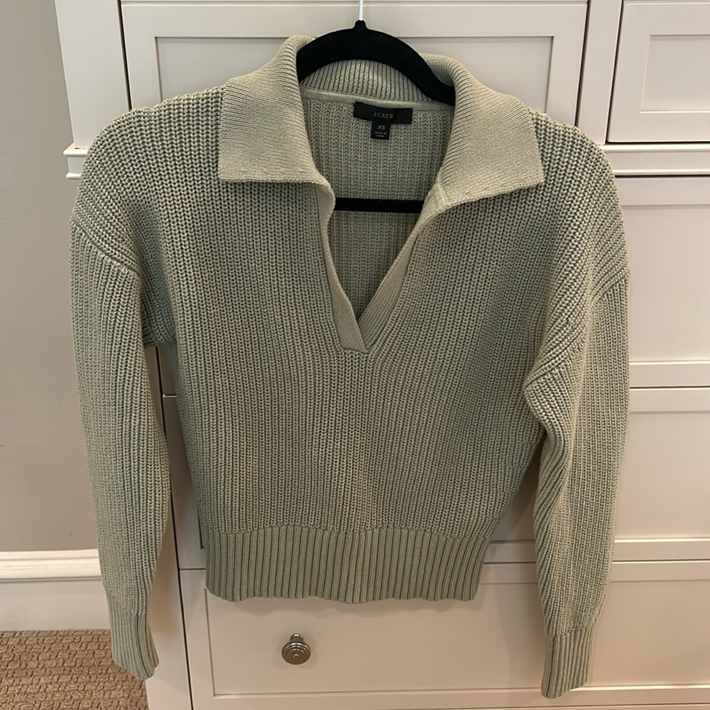 J. CREW sage green knit sweater